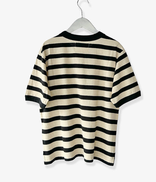 MHL./COTTON LINEN STRIPE JERSEY SS WOMENS (NATURAL)