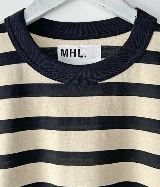 MHL./COTTON LINEN STRIPE JERSEY SS WOMENS (NATURAL)