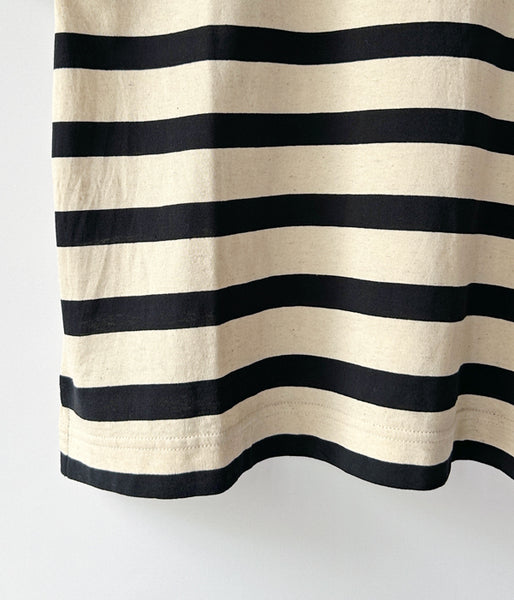 MHL./COTTON LINEN STRIPE JERSEY SS WOMENS (NATURAL)