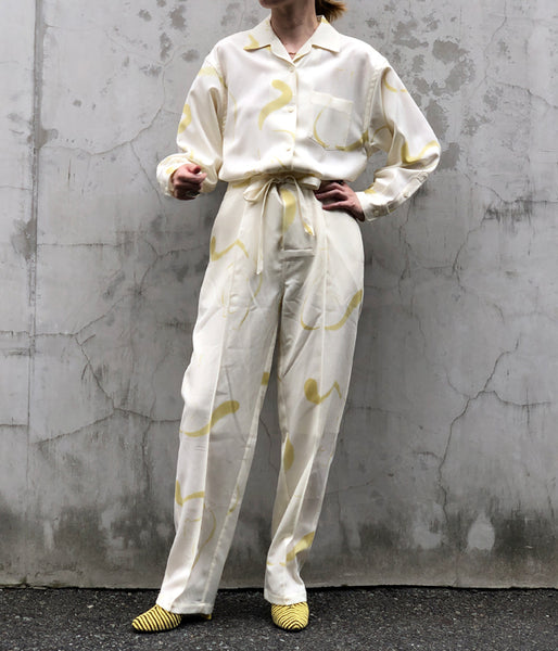 WRYHT/STRINGS WAIST TROUSER(BONE/size1)