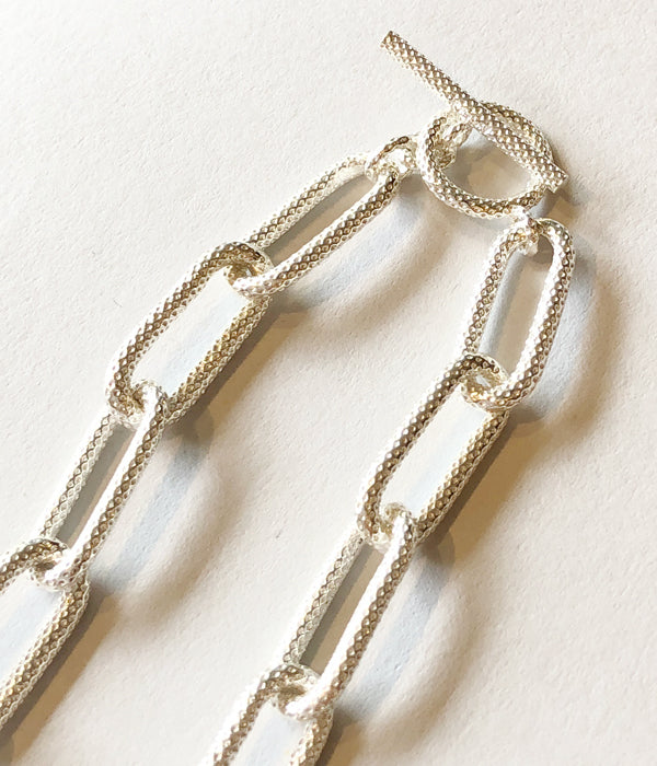 R.ALAGAN/MEDIUM HEAVY CHAIN NECKLACE(SILVER)