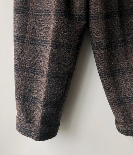 FUMIKA_UCHIDA/Plaid Nep Tweed/DAD PANTS(OLVBRN×CHARCOAL/size34)