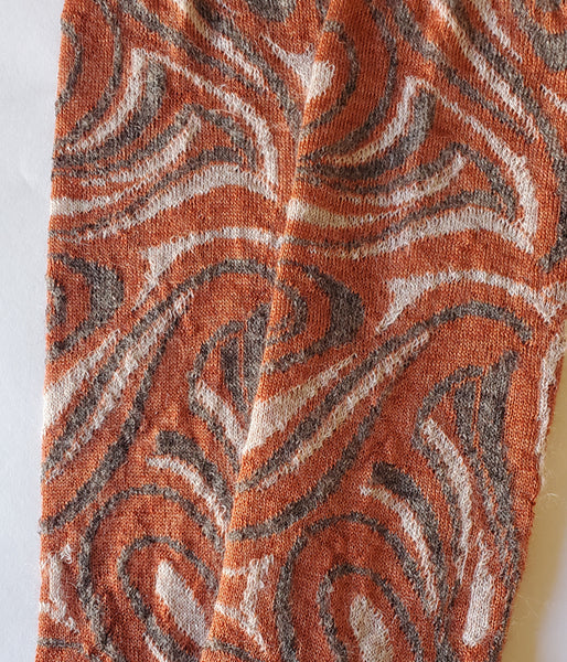 FUMIKA_UCHIDA/MOHAIR GEOMETRY SOCKS(APRICOTORANGE)