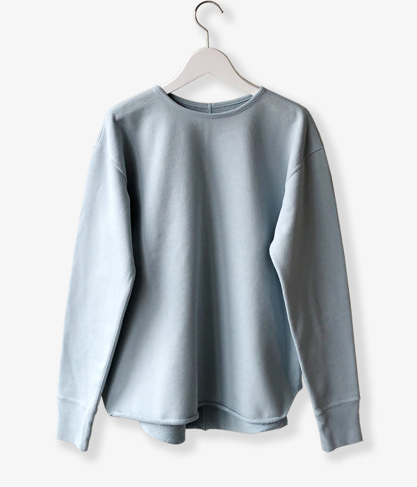 FUMIKA_UCHIDA/Defatted Fleece SWEAT PULLOVER(SKYBLUE)