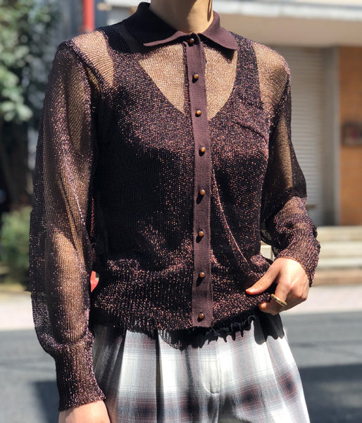 TAN/METALLIC SHIRT(BRONZE)