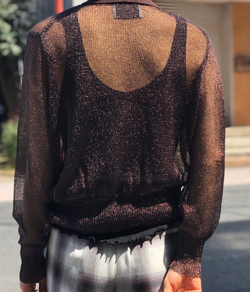 TAN/METALLIC SHIRT(BRONZE)