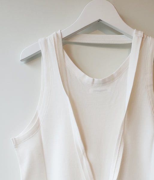 FUMIKA_UCHIDA/DOUBLE NECK NO-SLEEVE TANKTOP(WHITE)