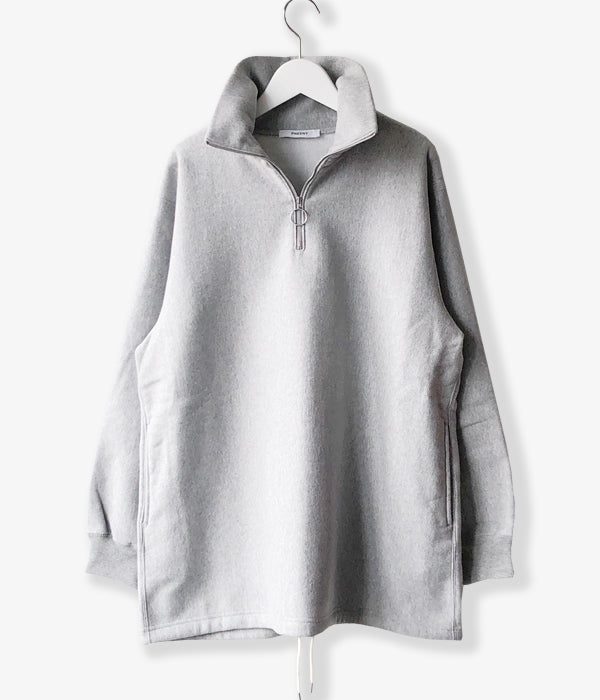 PHEENY/ATHLETIC FLEECE HALF ZIP P/O(GRAY)