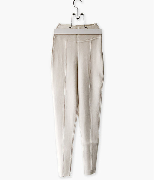 FUMIKA_UCHIDA/STRETCH CASHMERE TRACK PANTS(OYSTER)