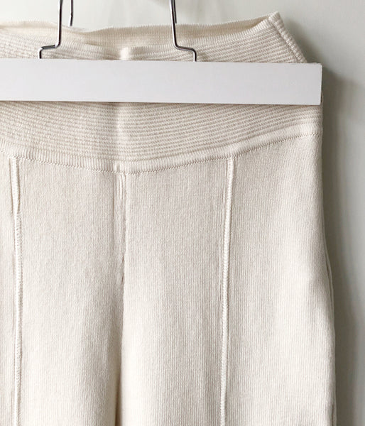 FUMIKA_UCHIDA/STRETCH CASHMERE TRACK PANTS(OYSTER)