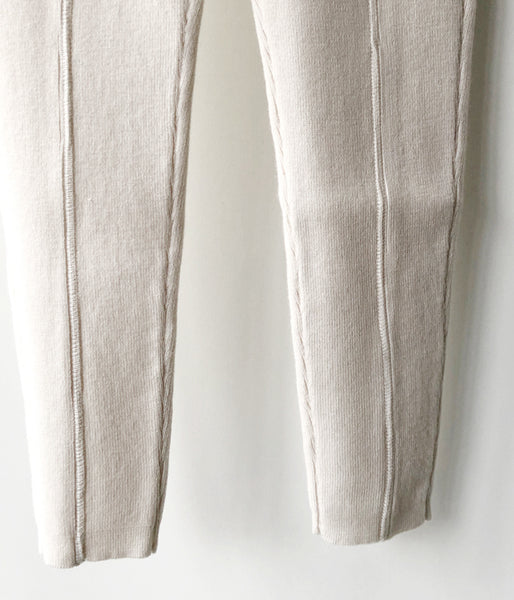 FUMIKA_UCHIDA/STRETCH CASHMERE TRACK PANTS(OYSTER)