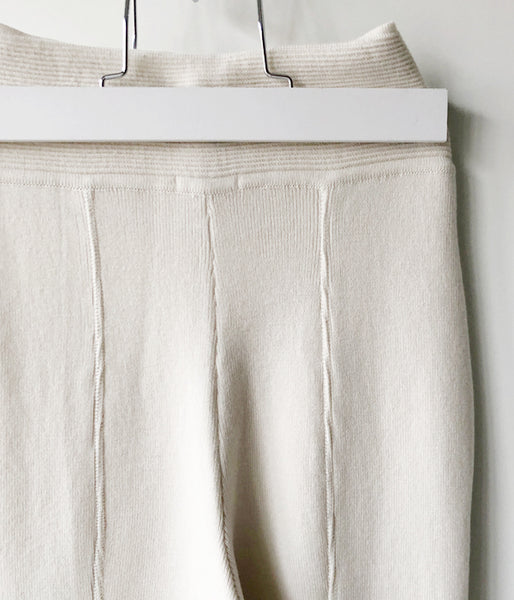 FUMIKA_UCHIDA/STRETCH CASHMERE TRACK PANTS(OYSTER)