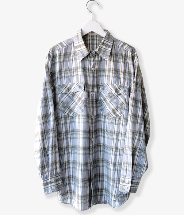 nowos/CHECK SHIRT(BLUE)