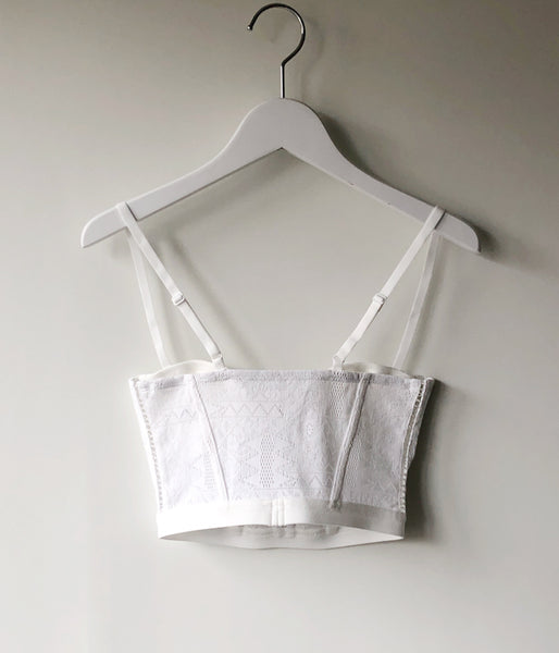 FUMIKA_UCHIDA/STRETCH LACE BUSTIER(WHITE)
