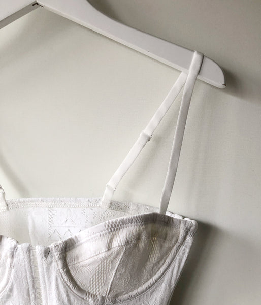 FUMIKA_UCHIDA/STRETCH LACE BUSTIER(WHITE)