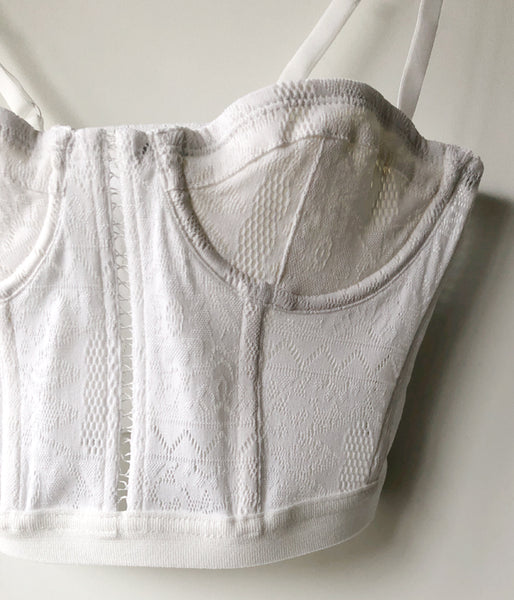 FUMIKA_UCHIDA/STRETCH LACE BUSTIER(WHITE)