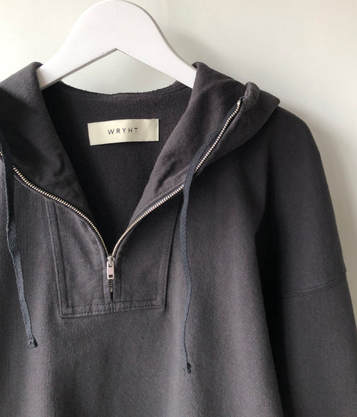 WRYHT/FRENCH TERRY ZIP HOODIE(BLACK)