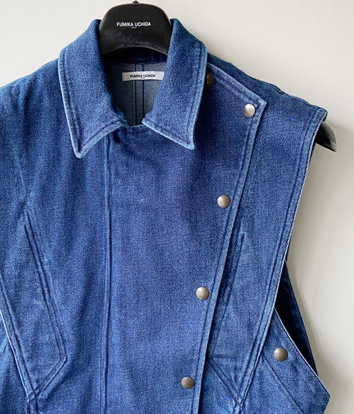 FUMIKA_UCHIDA/STRETCH DENIM MICRO MINI DRESS(INDIGO)