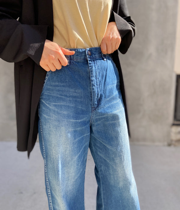 nowos WIDE LEG JEANS ワイド　デニム nowos/WIDE LEG JEANS(INDIGO)