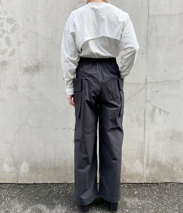 PHEENY/COTTON NYLON DUMP MILITARY PANTS(BLACK)