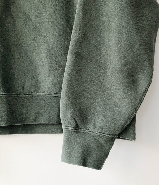 visvim/JUMBO SB SWEAT L/S DMGD (U.D.) (GREEN)