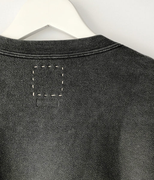 visvim/JUMBO SB SWEAT L/S DMGD (U.D.) (BLACK)