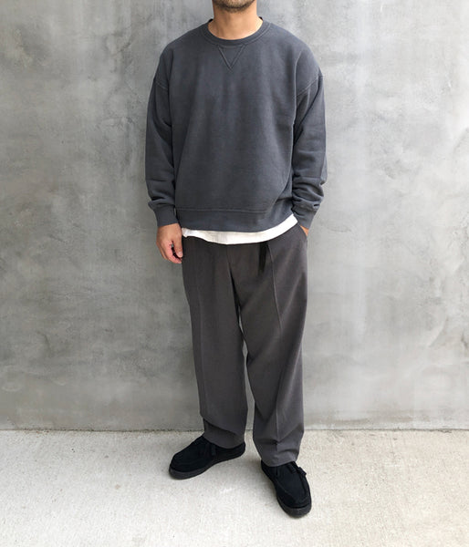 visvim/JUMBO SB SWEAT L/S DMGD (U.D.) (BLACK)