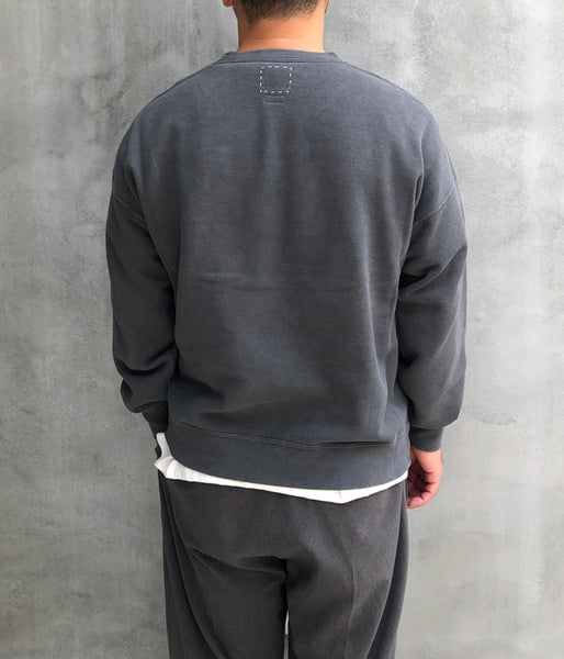 visvim/JUMBO SB SWEAT L/S DMGD (U.D.) (BLACK)