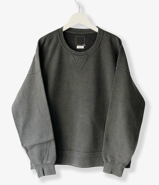 visvim/JUMBO SB SWEAT L/S DMGD (U.D.) (BLACK)