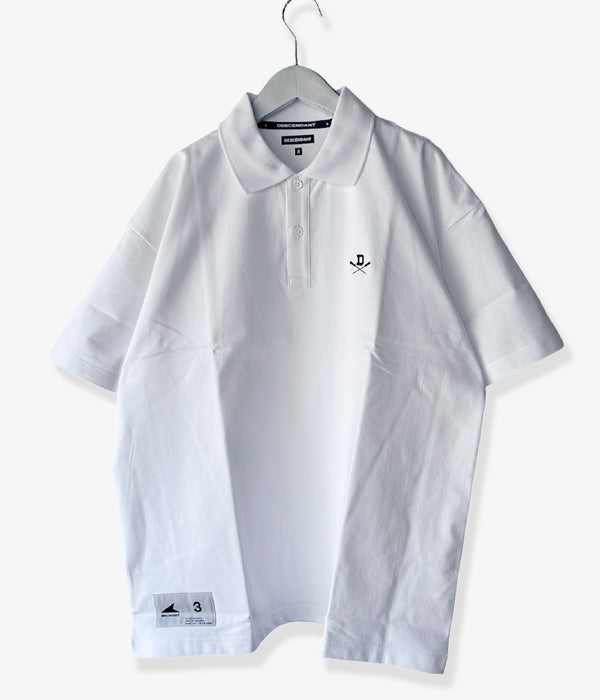 DESCENDANT/CROSS PADDLE POLO SS (WHITE)