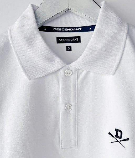 DESCENDANT/CROSS PADDLE POLO SS (WHITE)