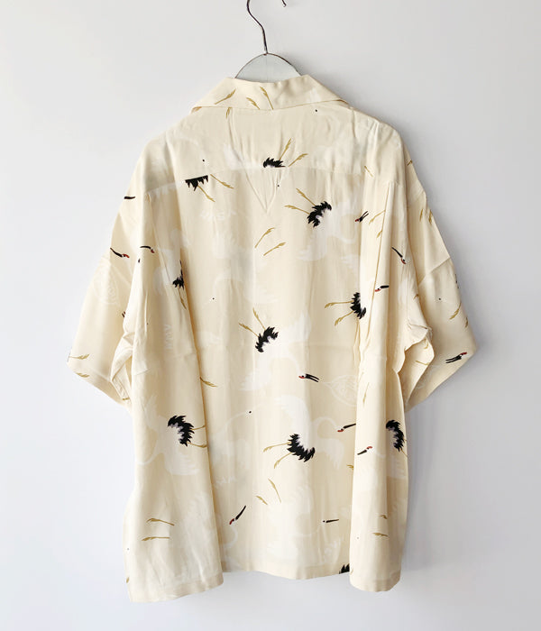 フラワーB ブルーグレイ VISVIM CROSBY SHIRT S/S HIKAKU IVORY 4