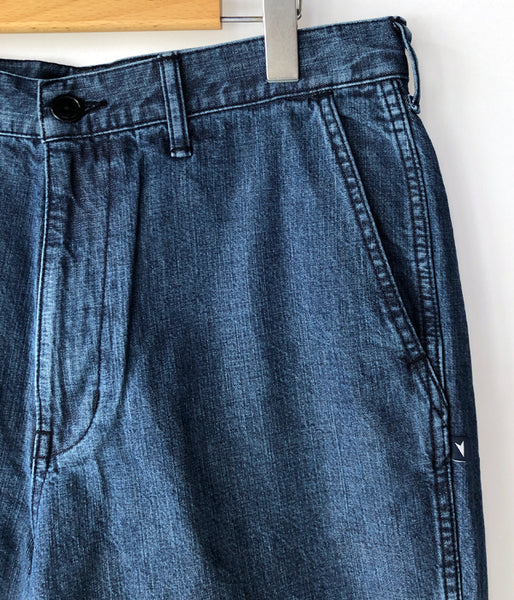 DESCENDANT/DIY DENIM PAINTER SHORTS (INDIGO)