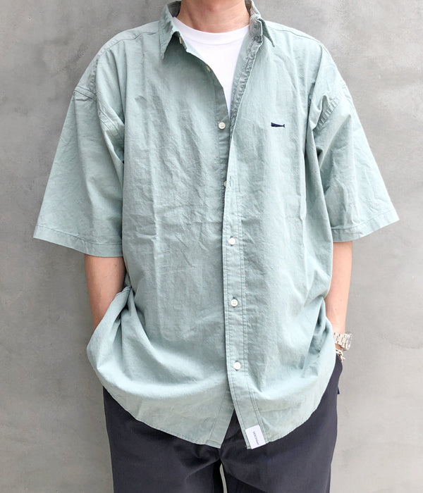 日本限定モデル DESCENDANTロンハーマン別注PIRE RAYON SS SHIRT紺2