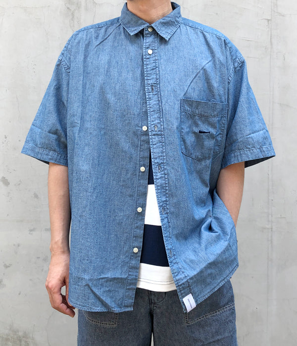 25ss 新品 DESCENDANT シャンブレーデニムシャツ DESCENDANT/KENNEDY'S ORGANIC COTTON CHAMBRAY SS SHIRT (INDIGO)