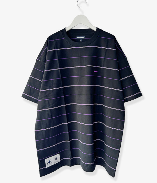 DESCENDANT/HORIZONTAL MULTI STRIPE SS (BLACK)