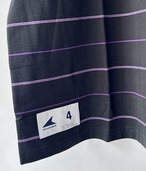 DESCENDANT/HORIZONTAL MULTI STRIPE SS (BLACK)