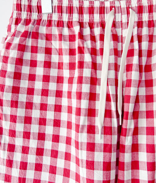 DESCENDANT/SHORE GINGHAM SHORTS (RED)