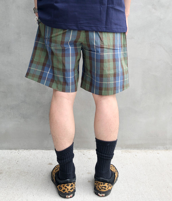 DESCENDANT/SHORE MADRAS SHORTS (GREEN)