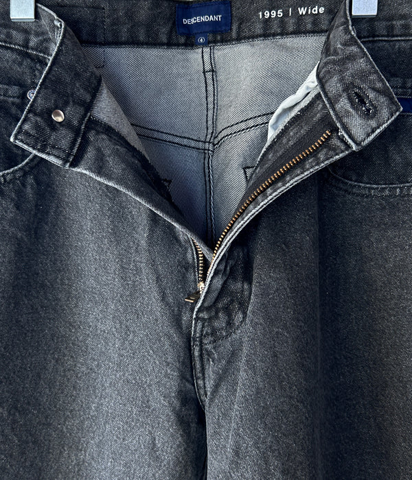 【美品】DESCENDANT DENIM 1995 Wide TROUSERS DESCENDANT/1995 DENIM TROUSERS BAGGY (INDIGO)