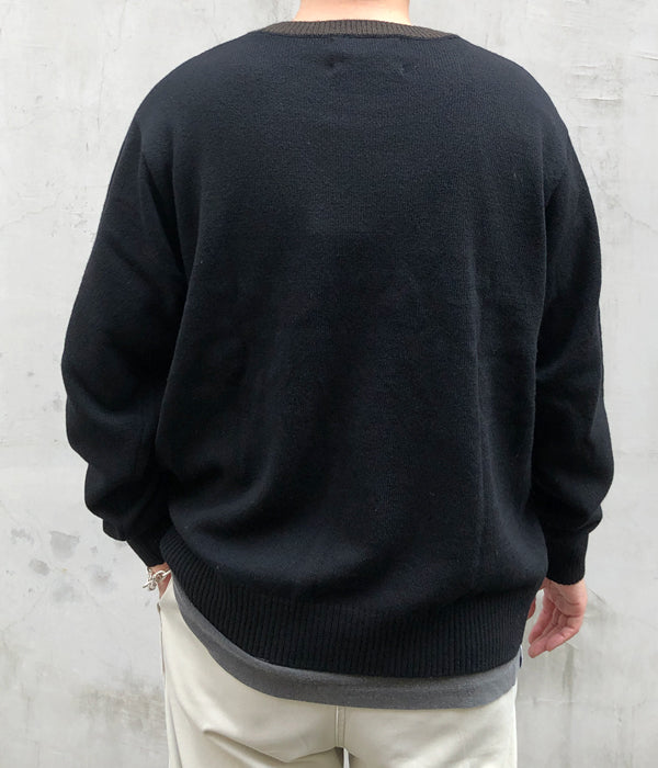 MHL. |WASHABLE DRY WOOL MHL./WASHABLE DRY WOOL KNIT (BLACK)