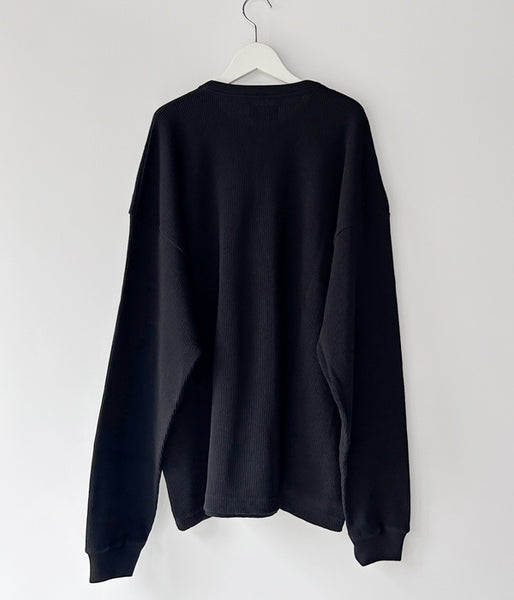 DESCENDANT/GAUFRE WAFFLE LS (BLACK)