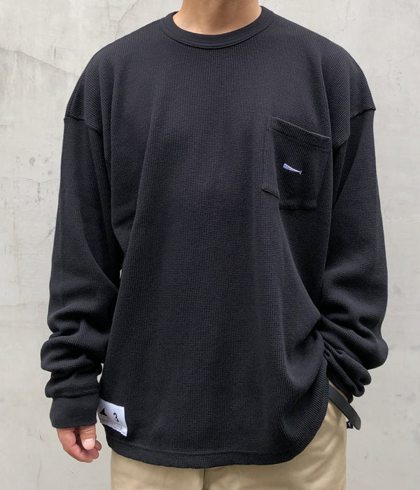 DESCENDANT/GAUFRE WAFFLE LS (BLACK)