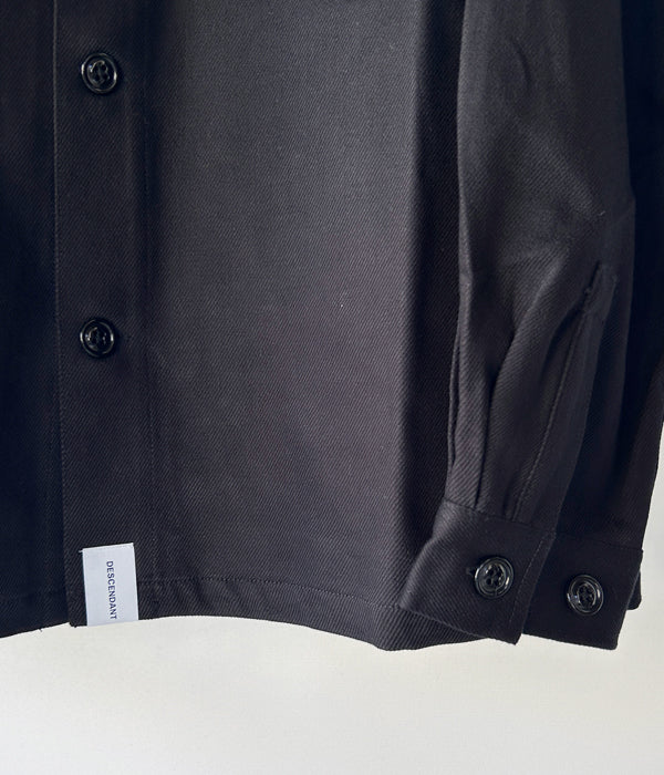 DESCENDANT/BRONSON ORGANIC COTTON TWILL LS SHIRT (BLACK)