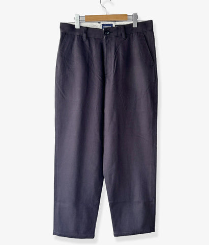 DESCENDANT/DC-6 GDT ORGANIC COTTON TWILL TROUSERS (CHARCOAL)