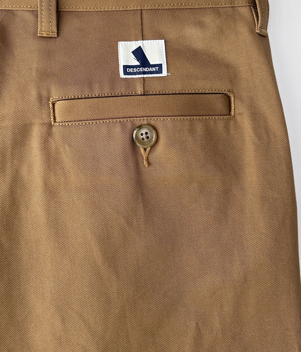 23AW ディセンダント DC-3 TROUSERS KhaKee DESCENDANT/DC-3 ORGANIC COTTON TWILL TROUSERS (KhaKee)