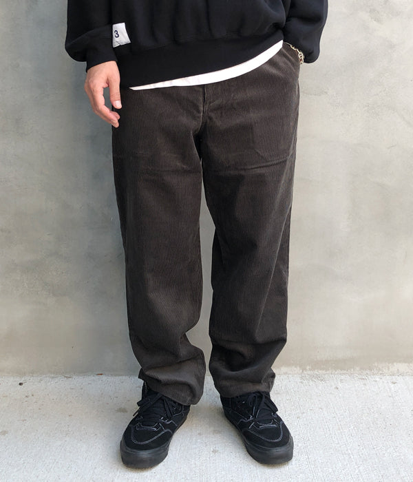 DESCENDANT/DC-6 GDT CORDUROY TROUSERS (CHARCOAL)