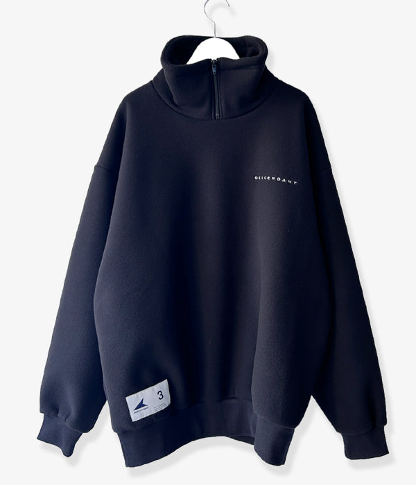 DESCENDANT/BURY ZIP FLEECE (BLACK)