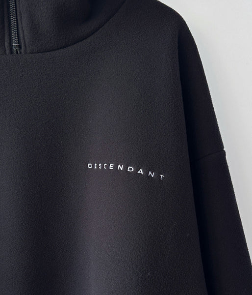 DESCENDANT/BURY ZIP FLEECE (BLACK)