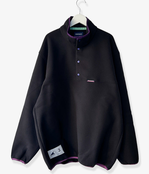 DESCENDANT/HUMMING FLEECE PULLOVER (BLACK)